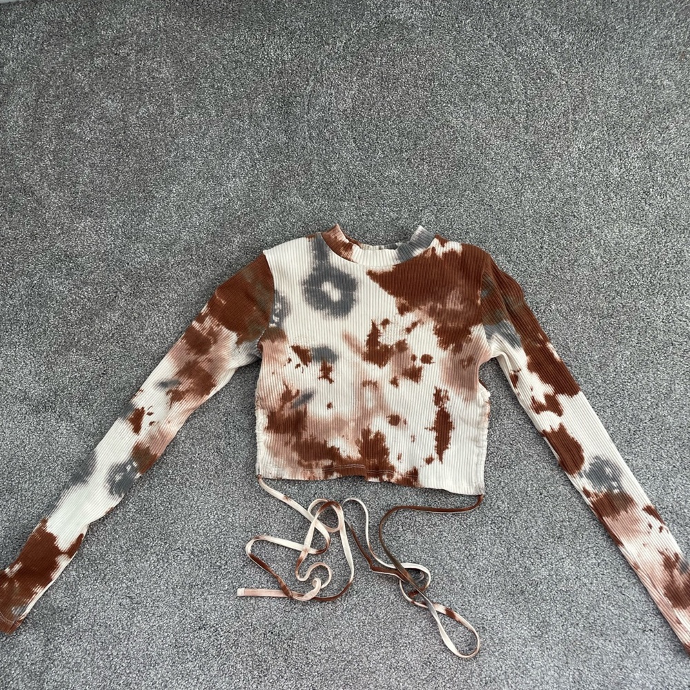 Zara Cropped Open Back Wrap Top